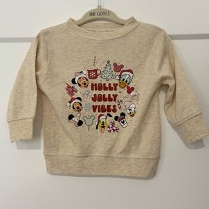 Laughing Giraffe Disney Holly Jolly Vibes Vinyl Printed Tshirt 3-6 months